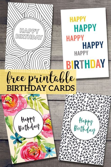 printable birthday cards paper trail design  printable