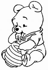 Winnie Pooh Honey Coloring Pages Disney Cat Baby Choose Board Pot Clipart sketch template