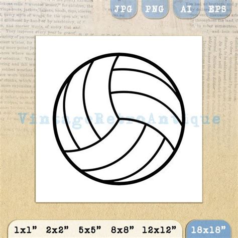volleyball graphic image printable  sports digital etsy