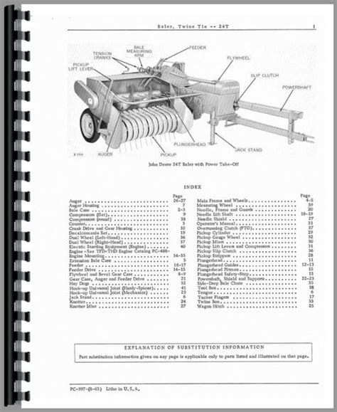 john deere  baler parts manual