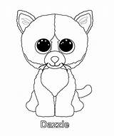 Beanie Coloring Boo Pages Ty Animal Cat Print sketch template