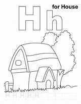 Coloring Pages House Letter Practice Alphabet Kids Preschool Color Worksheets Handwriting Printable Start Print Colouring Things Learning Toddlers Sheets Kindergarten sketch template