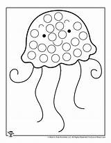 Dot Jellyfish sketch template