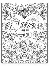 Quote Adult Coloring Valentine Stock Depositphotos sketch template