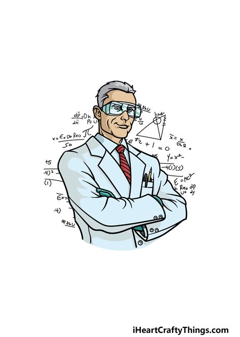 draw  realistic scientist clipart