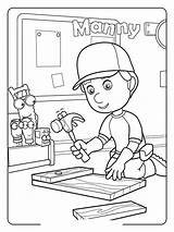 Coloring Pages Handy Manny Printable Bright Colors Favorite Choose Color Kids sketch template