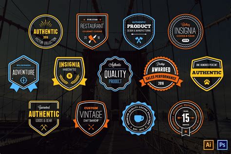 badge collection custom designed graphic objects creative market