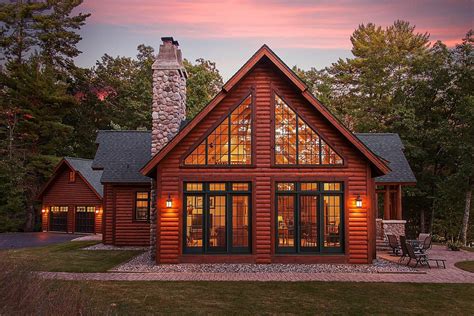 video    amazing custom hybrid log lake home   designed  built  dickinson