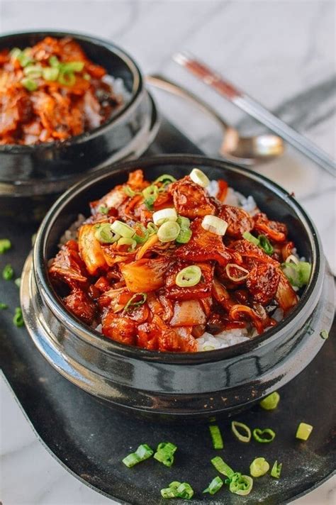 minute korean crispy pork belly kimchi bowls  woks  life