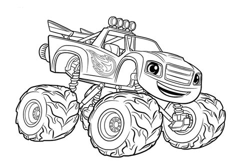 easy dragon monster truck coloring pages
