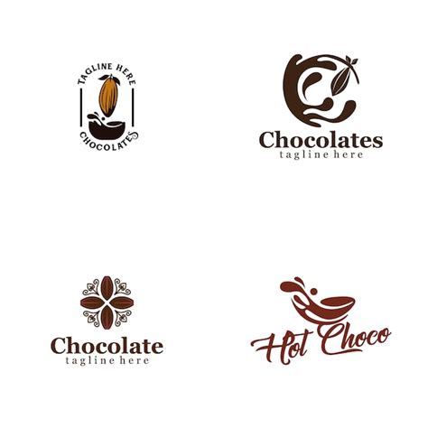 premium vector chocolate logo collection
