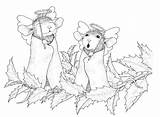 Mouse House Coloring Stamps sketch template