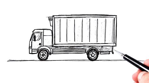 draw  delivery truck easy youtube