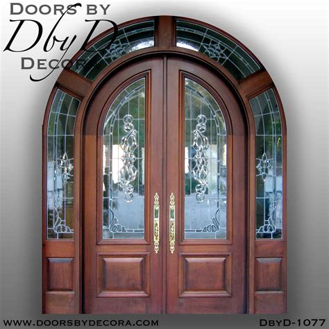 Custom Leaded Glass Double Radius Doors Entry Doors By