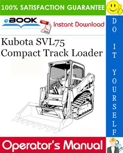 kubota svl compact track loader operators manual kubota manual operation  maintenance