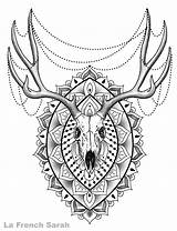 Deer Lyon Cerf Tatouage Lafrenchsarah sketch template