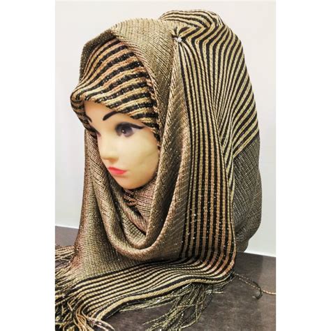 hijabscarf   india golden colored party wear