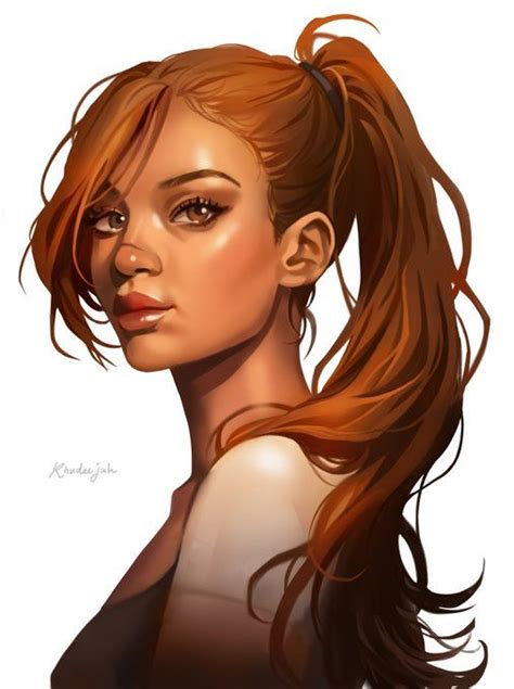 Khadi 🕊 On Twitter Female Artwork Redhead Art Digital Portrait