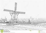 Dutch Windmill Sketch Windmills Drawings Paintingvalley sketch template