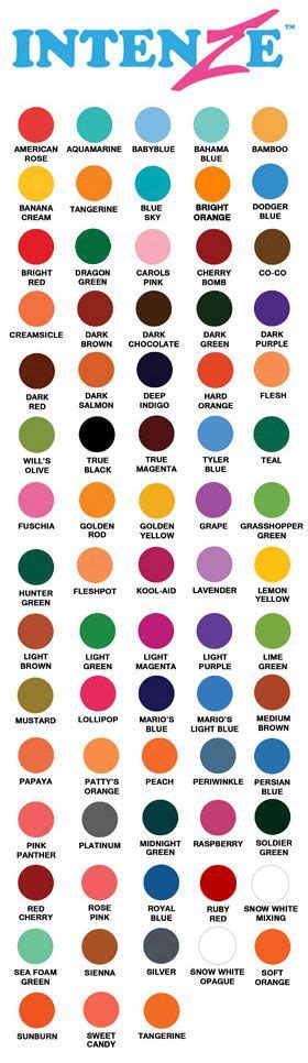 intenze ink color chart tattoo ink colors world famous tattoo ink