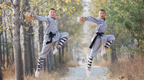chinese martial arts students perform kung fu moves  speed  delivery process cgtn