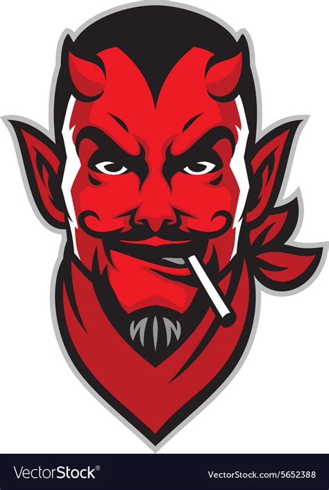 devil rider head mascot royalty free vector image