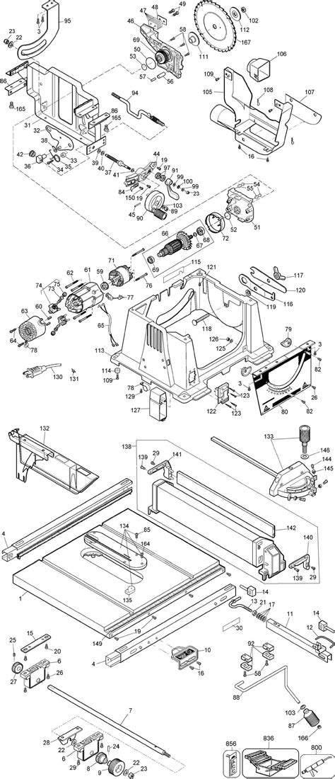 dewalt dwstype table  model schematic parts diagram toolbarncom