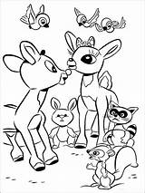 Rudolph Coloring Pages Printable Color Kids Holiday sketch template