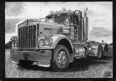 kenworth  drawing google search  trucks trucks truck art