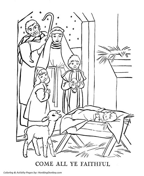 religious christmas bible coloring pages baby jesus   manger