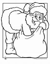 Santa Coloring Pages Sack Colouring Bag Classroom Cliparts Cartoon Toy His Kids Clipart Christmas Clip Use Library Printer Send Button sketch template