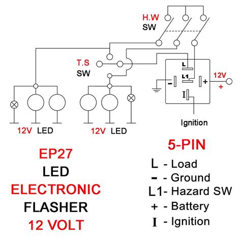 pin flasher relay wiring diagram