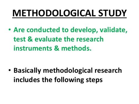 methodological studies