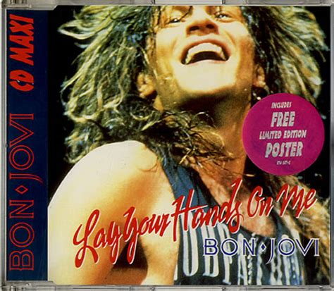 Bon Jovi Lay Your Hands On Me Poster German Cd Single Cd5 5 233925