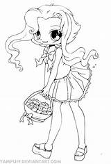 Color Coloring Pages Girl Print Lineart Chibi Sheets Suitcase Finally sketch template