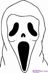 Coloring Pages Scream Halloween Scary Drawings Mask Printable Horror Ghost Colouring Creepy Face Faces Drawing Outline Books sketch template