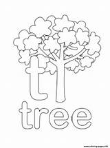 Tree Alphabet Pages Coloring Printable Info sketch template