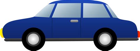 simple blue car  clip art