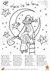 Lune Clair Comptine Comptines Coloriages Pierrot Chanson Lyrics Chansons Hugo Colombine Cahier Colorier Illustrer Hugolescargot Eau Paroles Aubry Musique Fable sketch template