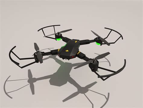 visuo xshw mini rc drone quadrocopter  model cgtrader