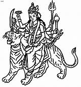 Durga Maa Hindu Goddesses Goddess Saraswati Amman Rani Drawings Jai sketch template