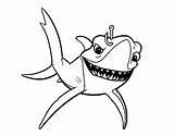 Nemo Finding Coloring Bruce Pages Shark Getcolorings Printable Kids Getdrawings Template sketch template