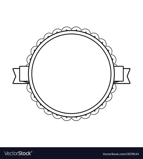 black circle label  lacy border royalty  vector
