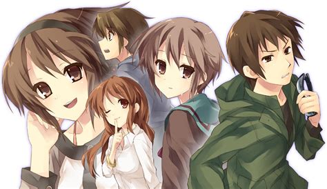 suzumiya haruhi no yuuutsu asahina mikuru koizumi itsuki kyon nagato yuki suzumiya haruhi