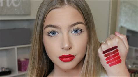 top 5 red lipsticks at the drugstore youtube