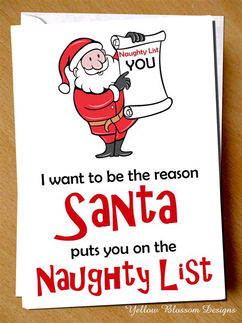 santa s naughty list ~ alternative funny christmas card