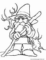 Coloring Pages Gnome Fantasy Dwarf Medieval Color Printable Book Dwarves Kids Sheet Prairie Club Gnomes Sheets Template Garden Thief Draw sketch template