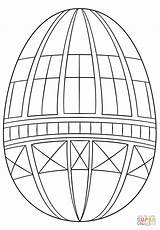 Easter Egg Coloring Pages Geometric Eggs Printable Color Arts Print Crafts Supercoloring Categories sketch template