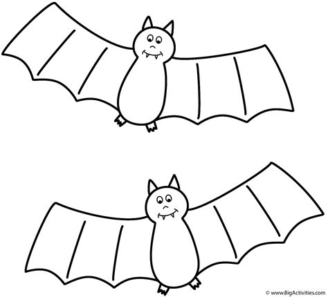 bats coloring page animals