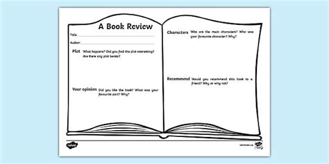 book review template ks resource teacher  twinkl